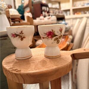 Vintage Floral Egg Cups